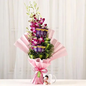 Purple Orchids Posy