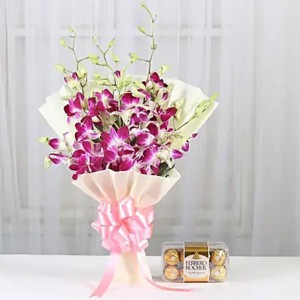 Purple Orchids & chocolates