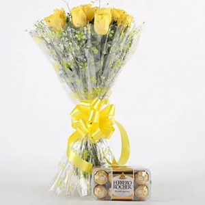 Royal Retreat- Ferrero Rochers & Yellow Roses