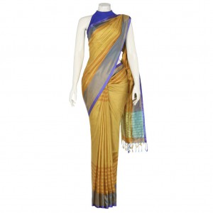 Marigold Weaved Silk Saree