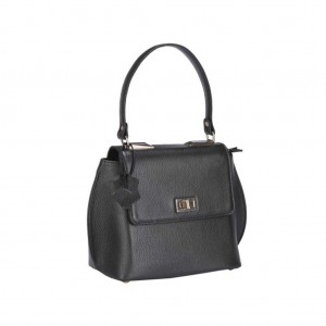Deep Black Leather Bag