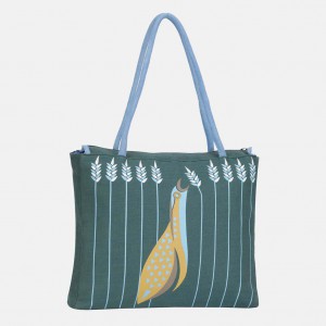 Light teal Jute Bag
