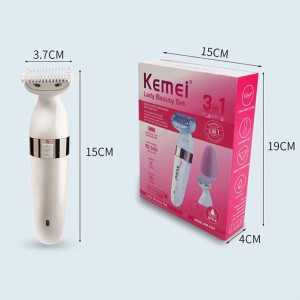 3 in 1 USB Electric Epilator Facial Silicone Cleansing for Women