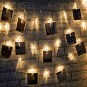 Fairy Light Clip Shape Golden Color