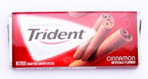 TRIDENT CINNAMON SUGAR FREE GUM 18 1 PACKET