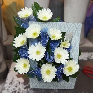 White Gerbera Bouquet