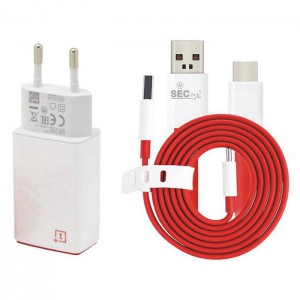 Dash Charger For Oneplus with Type-C Cable - White and Red