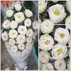 White Lotus Flower Bouquet