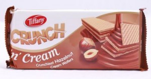Tifanny crunch hazelnut cream wafers
