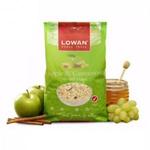 LOWAN APPLE&CINNAMON NATURAL MUESLI 750GM