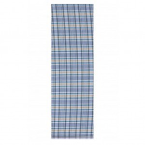 Light Blue Check Cotton Lungi