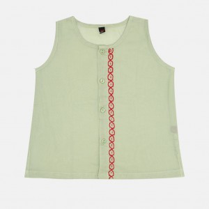 Pistachio Embroidered Voile Nima