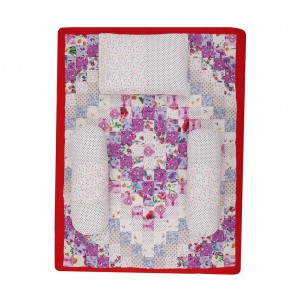 White Appliqued and Printed Cotton Carrier Set