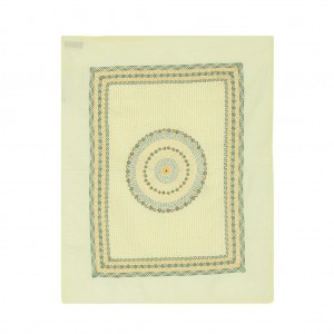 Pastel Yellow Embroidered Cotton Baby Kantha