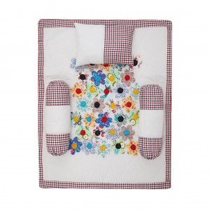 White Printed and Appliquéd Voile Baby Carrier Set