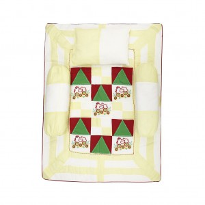 Pastel Yellow Embroidered Cotton Newborn Set
