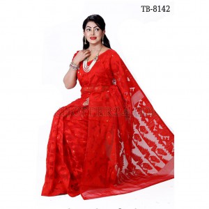 Soft Moslin Jamdani Saree