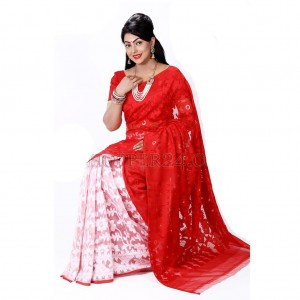 Soft Moslin Jamdani Saree