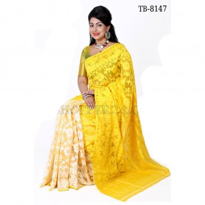 Soft Moslin Jamdani Saree