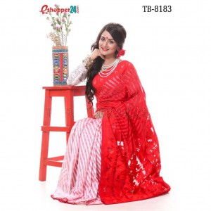 Soft Moslin Jamdani Saree