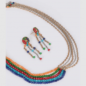 Chain-Beads Necklace Set