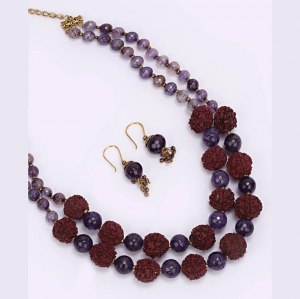 Rudraksha Beads Necklace Set