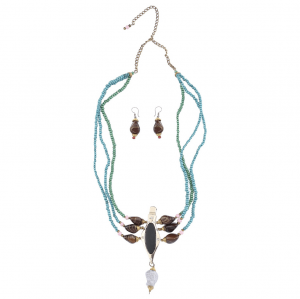 Wooden Beads Necklace Set