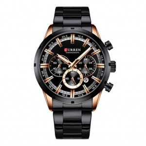 Fashion Mens Watches With Stainless Steel Top Brand Luxury Sport Chronograph Quartz Watch Men