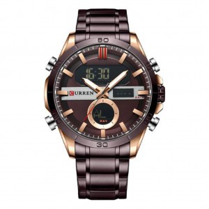 Military Mens Analog Digital Watch Stainless Steel LED Waterproof Curren Watches 2021