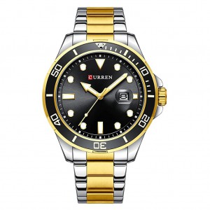 Stainless Steel Two Tone Band Quartz Wrist watches for Men