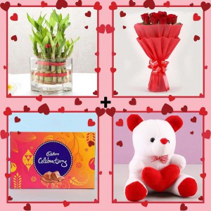 2-layer Bamboo Chocolates Love Hamper
