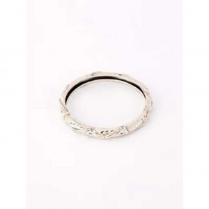 Frosting Oxidized Silver Bangle