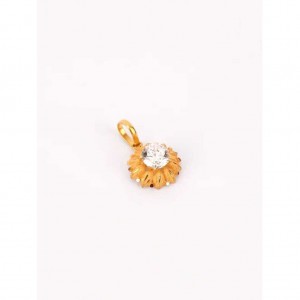 Simulated Stone Studded Gold Locket