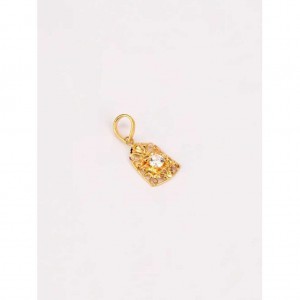 Simulated Stone Studded Gold Locket