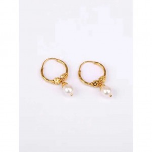 Pearl Studded Gold Earrings