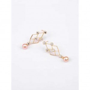 Pearl Studded Gold Earrings