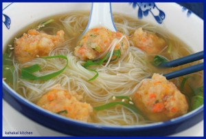 Prawn Ball With Jelly Noodles Soup
