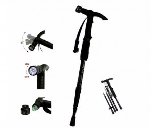 Foldable Walking Stick with LED Torch
