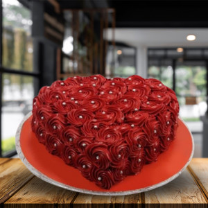 heart-shape-rosette-cake