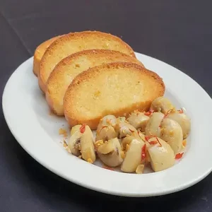 garlic-mushroom-with-garlic-bread