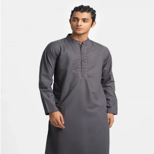Gray Blended Semi Fitted Panjabi