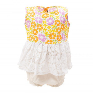 White Cotton Newborn Frock