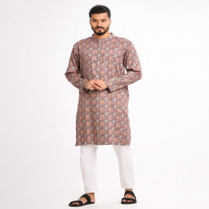 Multi-Color Fitted Cotton Panjabi