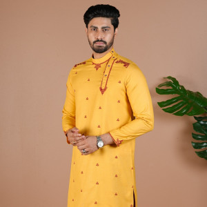Golden Heritage Embroidery Panjabi