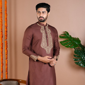 Chocolate Royale Embroidery Panjabi