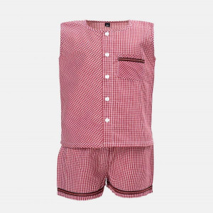Check Cotton Fotua Pant Set