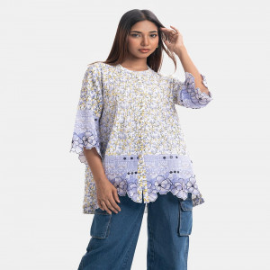 White Georgette Tent Top