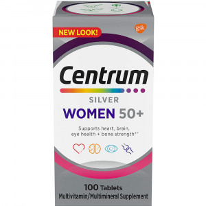 Centrum Silver Women's Multivitamin for Women 50 Plus, Multivitamin/Multimineral Supplement with Vitamin D3, B Vitamins, Non-GMO Ingredients, Supports Memory and Cognition in Older Adults - 100 Count