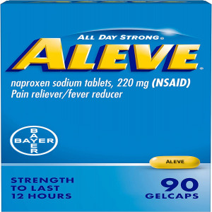 Aleve Gel Caps, Naproxen Sodium for Pain Relief ‐ 90 Count