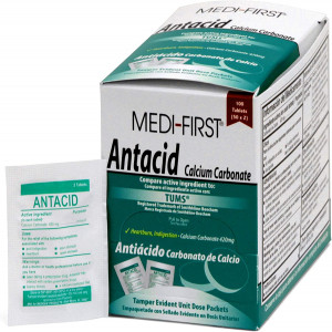 Medi-First 80233 Chewable Mint Antacid Tablets, 50-Packets of 2, 100 Count (Pack of 1)